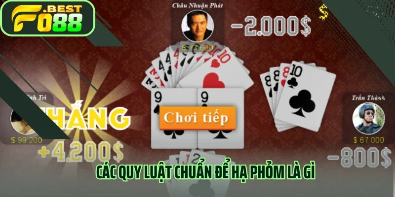 Các quy luật chuẩn để hạ phỏm là gì