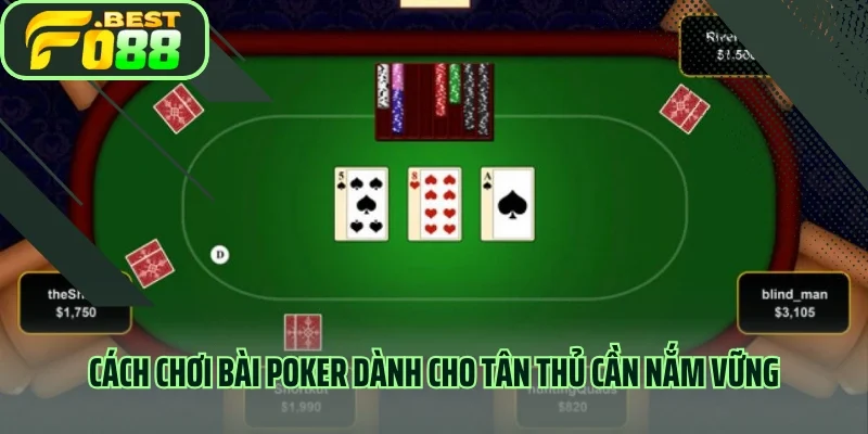 Cách chơi bài Poker dành cho tân thủ cần nắm vững