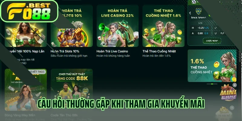 Câu hỏi thường gặp khi tham gia khuyến mãi