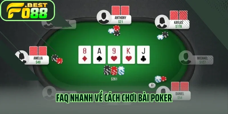 FAQ nhanh về cách chơi bài Poker 