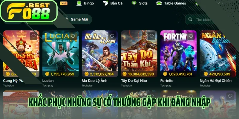 Khắc phục những sự cố thường gặp khi đăng nhập