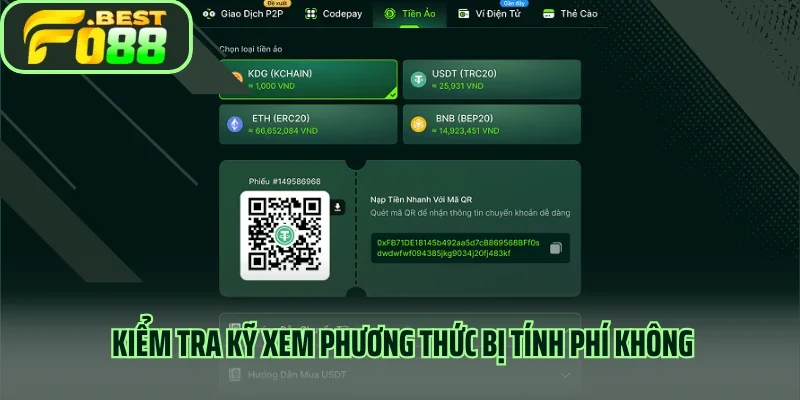 Kiểm tra kỹ xem phương thức bị tính phí không