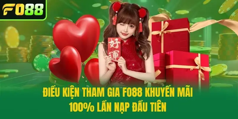 Điều kiện tham gia Fo88 khuyến mãi 100% lần nạp đầu tiên